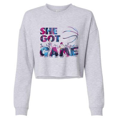 Basketball Player Cool Basketball Lover Mom Gift Cropped Pullover Crew