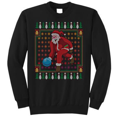 Bowling Pins Claus Santa Bowler Ugly Christmas Sweater Gift Sweatshirt