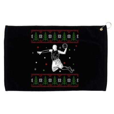 Basketball Player Christmas Cool Ugly Xmas Santa Basketball Cute Gift Grommeted Golf Towel