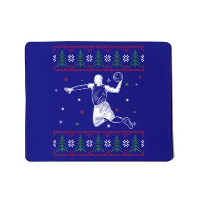 Basketball Player Christmas Cool Ugly Xmas Santa Basketball Cute Gift Mousepad