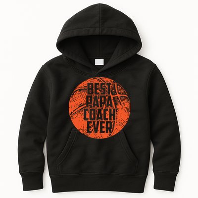 Best Papa Coach Ever Basketball Cool Sports Team Dad Father Kids Hoodie
