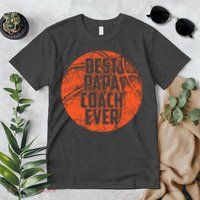 Best Papa Coach Ever Basketball Cool Sports Team Dad Father Premium T-Shirt