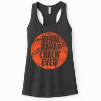 Best Papa Coach Ever Basketball Cool Sports Team Dad Father Womens Tank Top