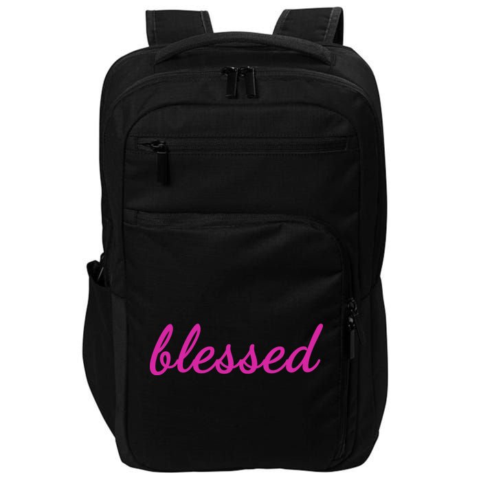 Blessed Pink Christian Impact Tech Backpack