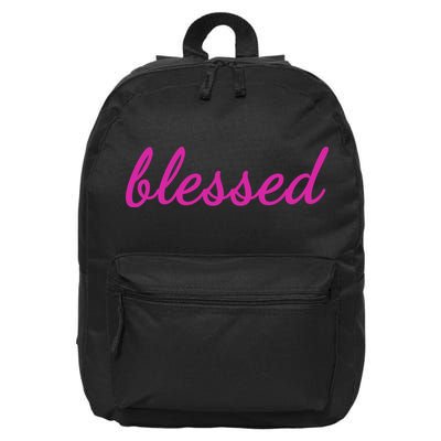 Blessed Pink Christian 16 in Basic Backpack