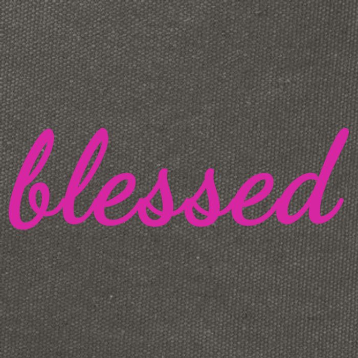 Blessed Pink Christian Cotton Canvas Backpack