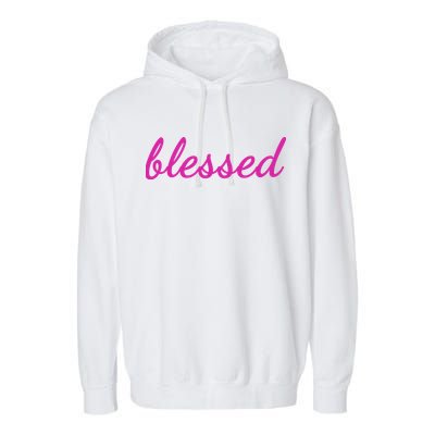 Blessed Pink Christian Garment-Dyed Fleece Hoodie