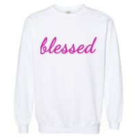 Blessed Pink Christian Garment-Dyed Sweatshirt