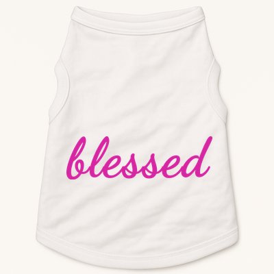 Blessed Pink Christian Doggie Tank
