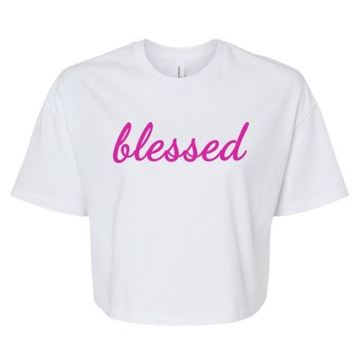 Blessed Pink Christian Bella+Canvas Jersey Crop Tee