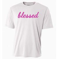 Blessed Pink Christian Cooling Performance Crew T-Shirt