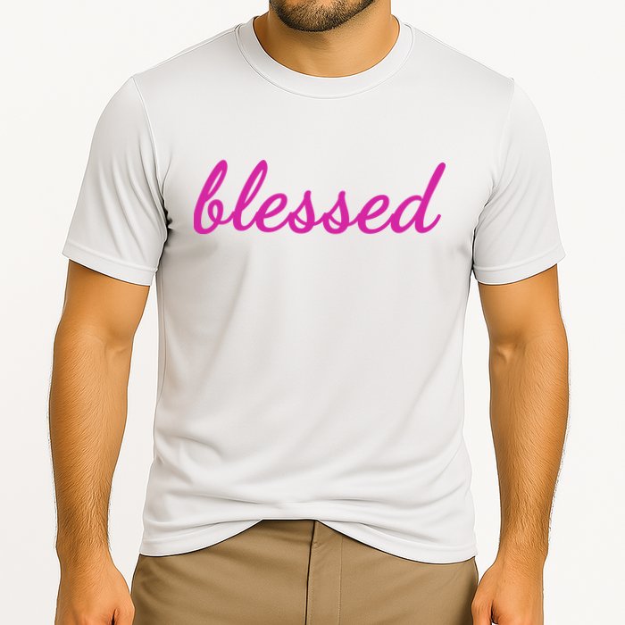 Blessed Pink Christian Cooling Performance Crew T-Shirt