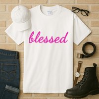 Blessed Pink Christian Tall T-Shirt