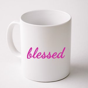 Blessed Pink Christian Coffee Mug