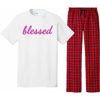 Blessed Pink Christian Pajama Set