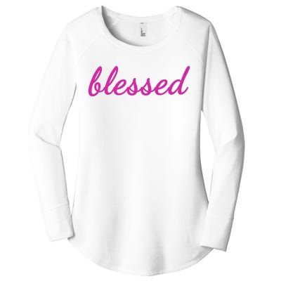 Blessed Pink Christian Women's Perfect Tri Tunic Long Sleeve Shirt