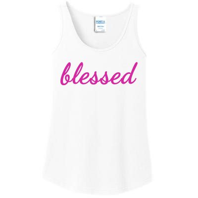 Blessed Pink Christian Ladies Essential Tank