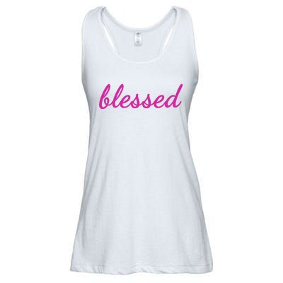 Blessed Pink Christian Ladies Essential Flowy Tank