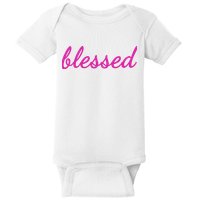 Blessed Pink Christian Baby Bodysuit