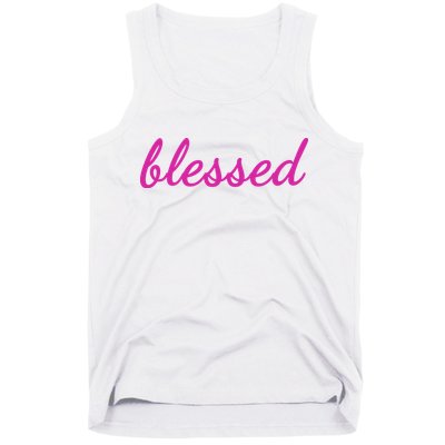 Blessed Pink Christian Tank Top