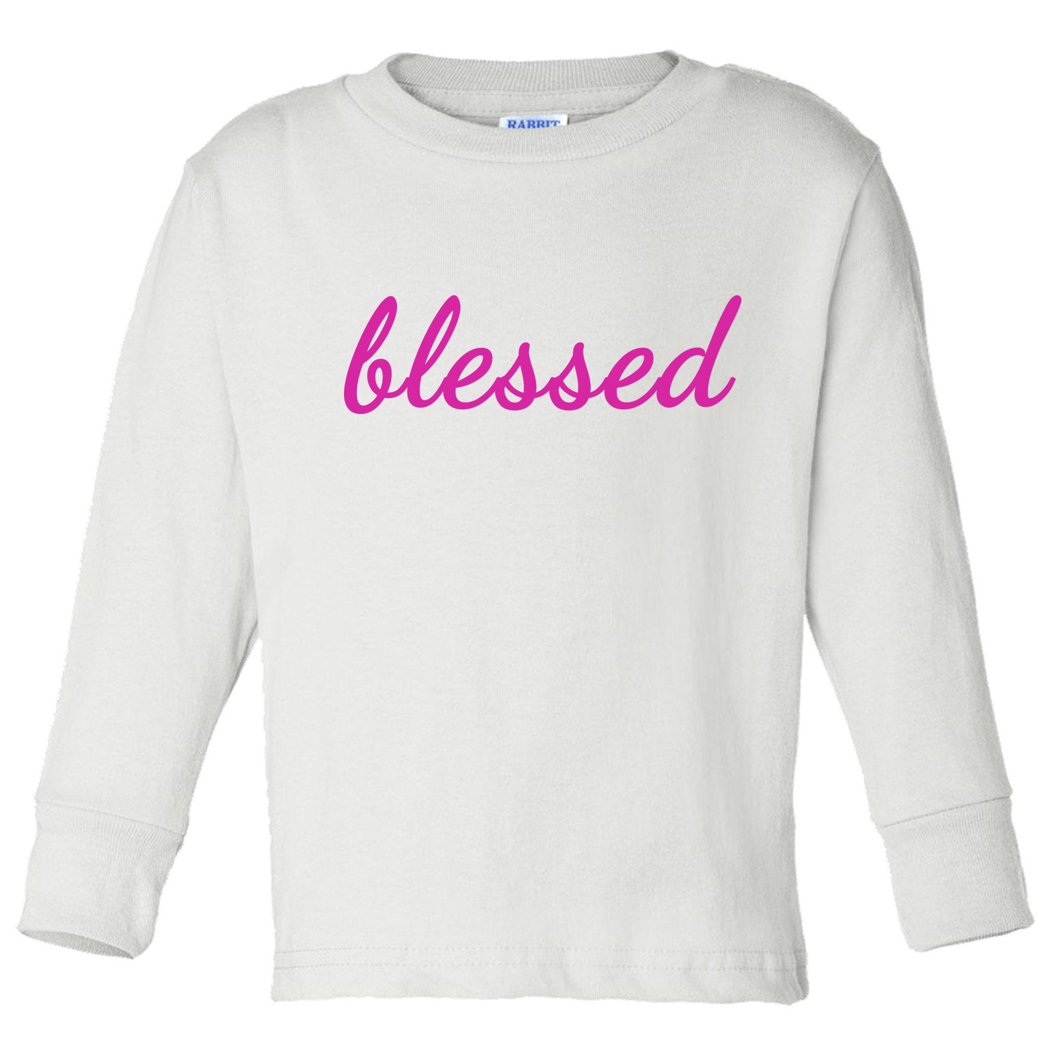 Blessed Pink Christian Toddler Long Sleeve Shirt