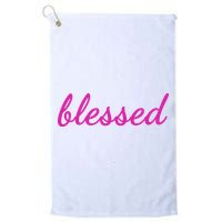 Blessed Pink Christian Golf Towel