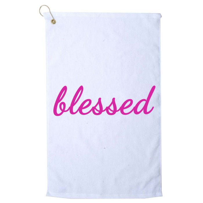 Blessed Pink Christian Golf Towel