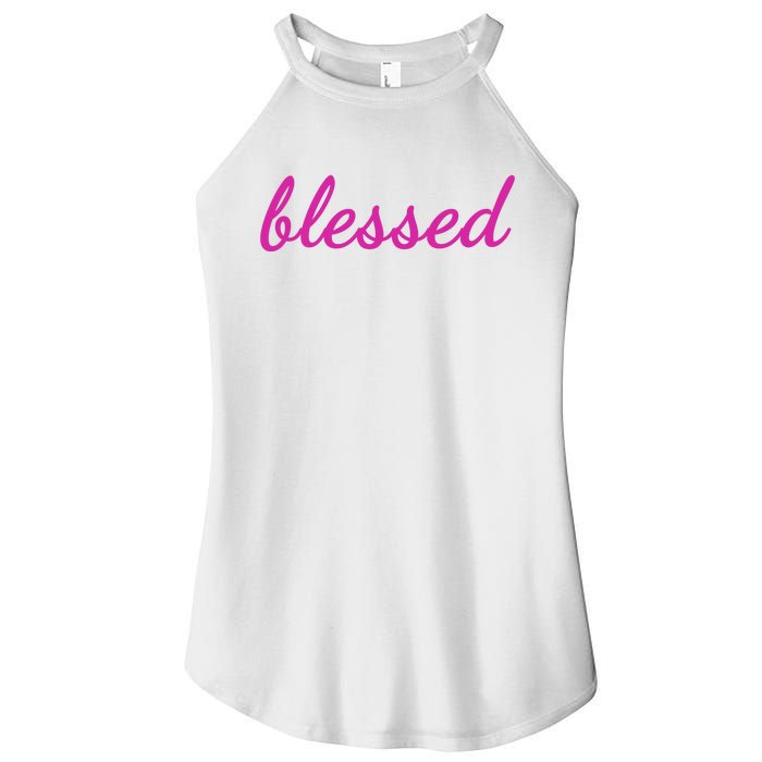 Blessed Pink Christian Women’s Perfect Tri Rocker Tank