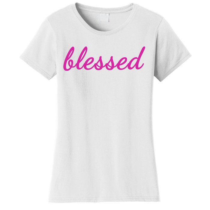 Blessed Pink Christian Women's T-Shirt