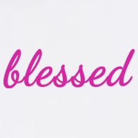 Blessed Pink Christian Women's V-Neck T-Shirt