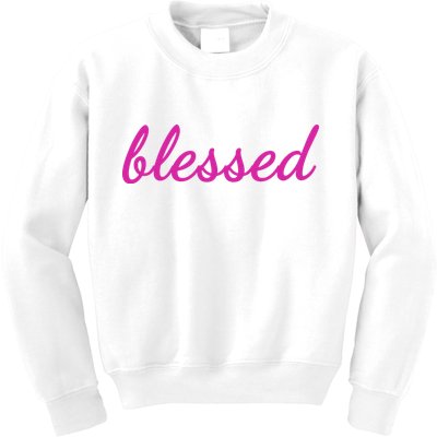 Blessed Pink Christian Kids Sweatshirt