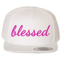 Blessed Pink Christian Wool Snapback Cap