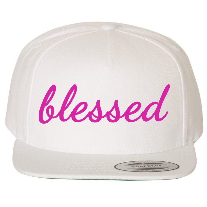 Blessed Pink Christian Wool Snapback Cap