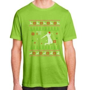 Basketball Player Christmas Cool Ugly Xmas Santa Reindeer Gift Adult ChromaSoft Performance T-Shirt