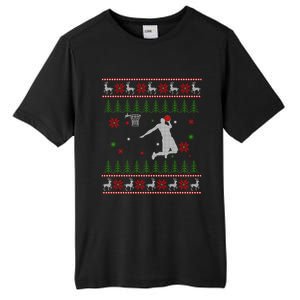 Basketball Player Christmas Cool Ugly Xmas Santa Reindeer Gift Tall Fusion ChromaSoft Performance T-Shirt