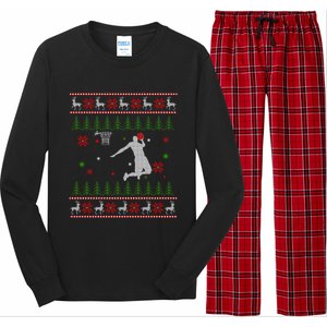 Basketball Player Christmas Cool Ugly Xmas Santa Reindeer Gift Long Sleeve Pajama Set