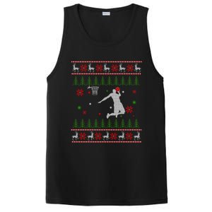 Basketball Player Christmas Cool Ugly Xmas Santa Reindeer Gift PosiCharge Competitor Tank