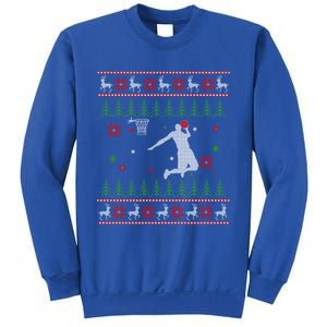 Basketball Player Christmas Cool Ugly Xmas Santa Reindeer Gift Sweatshirt