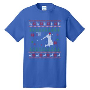 Basketball Player Christmas Cool Ugly Xmas Santa Reindeer Gift Tall T-Shirt