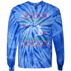 Basketball Player Christmas Cool Ugly Xmas Santa Reindeer Gift Tie-Dye Long Sleeve Shirt