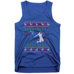 Basketball Player Christmas Cool Ugly Xmas Santa Reindeer Gift Tank Top