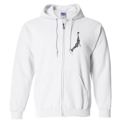 Basketball Player Coach Full Zip Hoodie