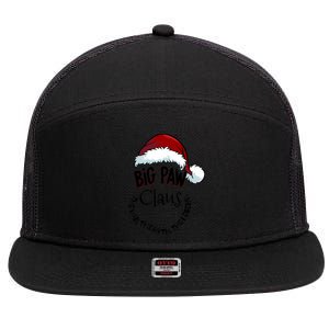 Big Paw Claus Happy New Santa Claus Christmas Myth Legend Gift 7 Panel Mesh Trucker Snapback Hat