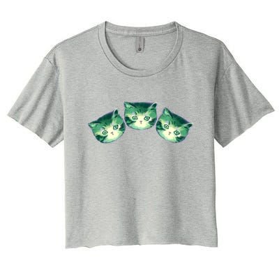 Boris Pavlikovsky Cat Women's Crop Top Tee