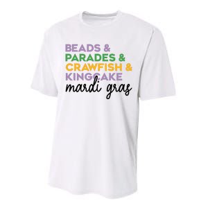 Beads Parades Crawfish Kingcake Mardi Gras Performance Sprint T-Shirt