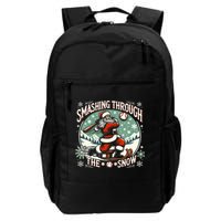 Baseball Player Christmas Santa Smashing Through The Snow  Backpack