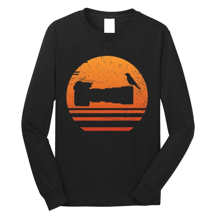 Bird Photographer Camera Retro Long Sleeve Shirt