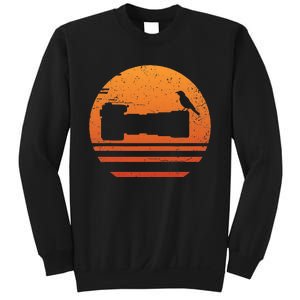 Bird Photographer Camera Retro Sweatshirt