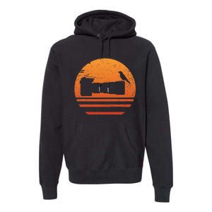 Bird Photographer Camera Retro Premium Hoodie