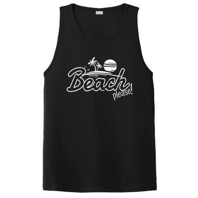 Beach Please Cute Gift PosiCharge Competitor Tank